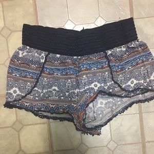 (164) Blue Lacey Shorts